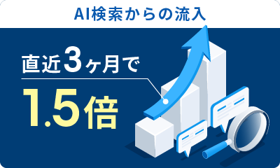 AI検索からの流入 直近3ヶ月で1.5倍