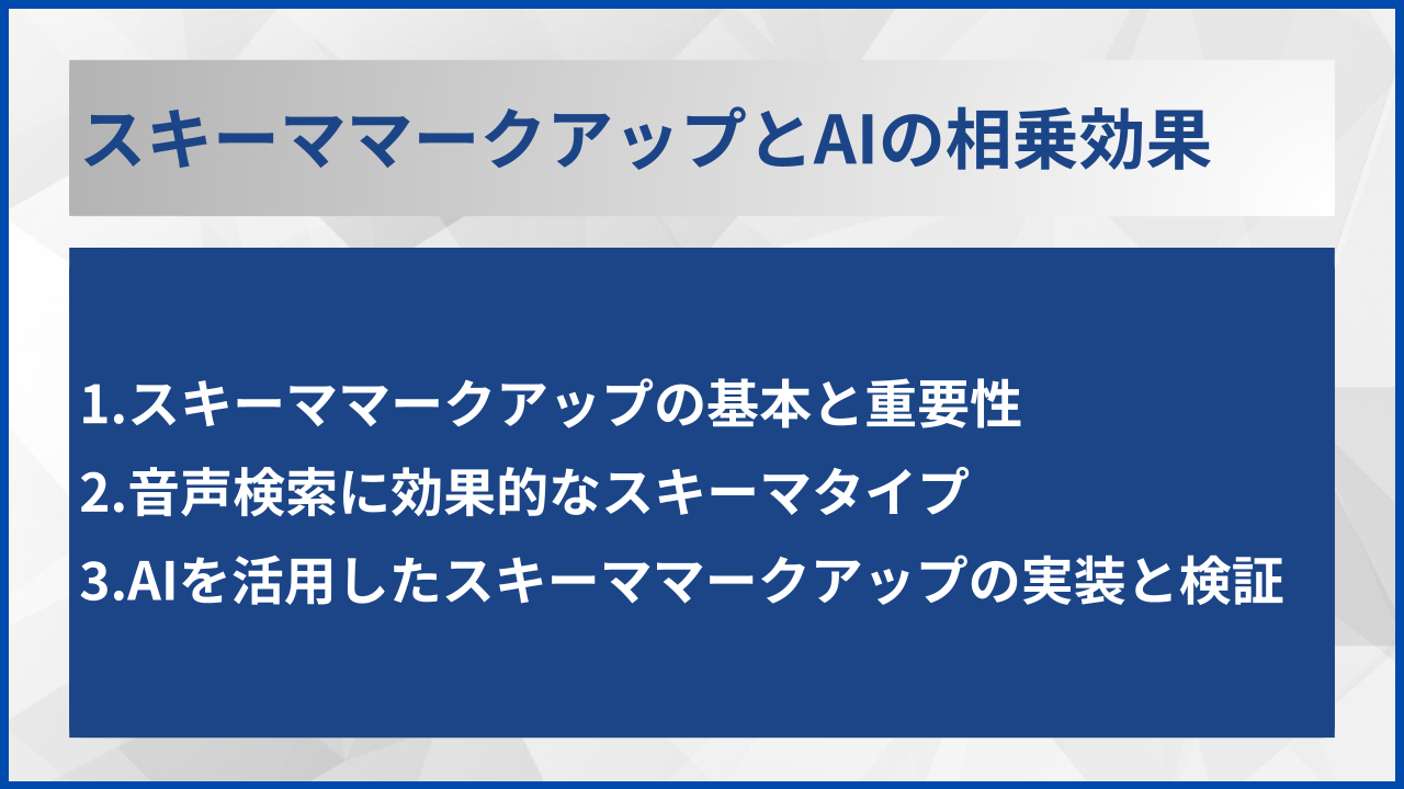 スキーママークアップとAIの相乗効果