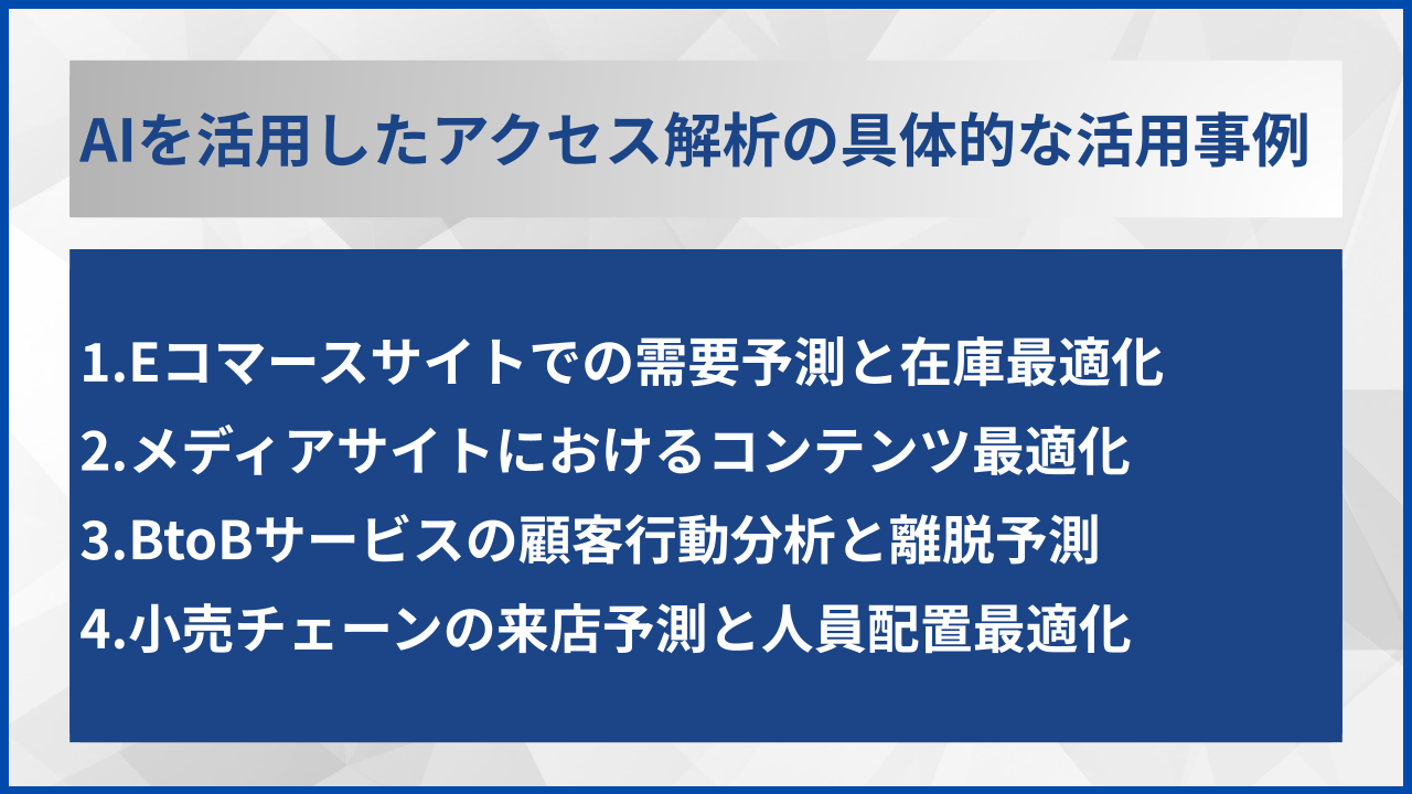 AIを活用したアクセス解析の具体的な活用事例