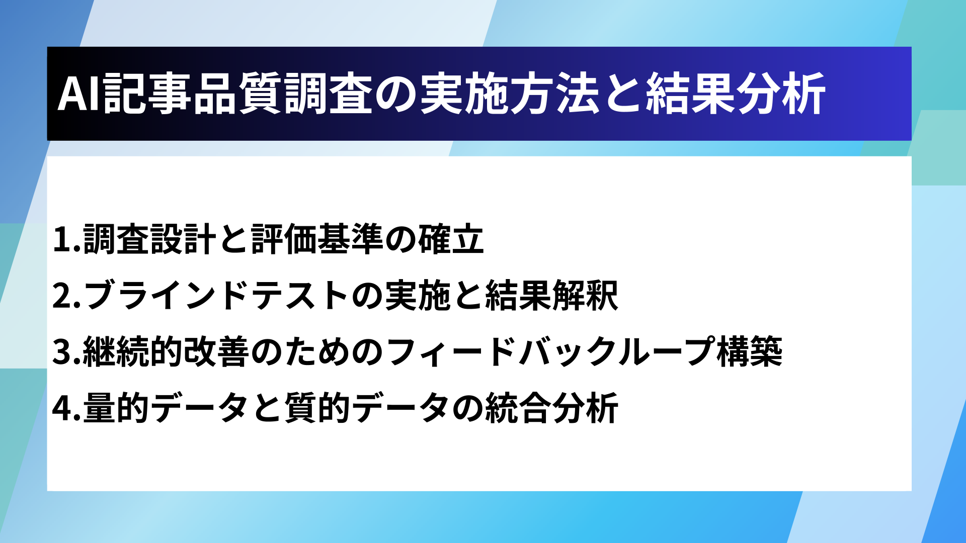 AI記事品質調査の実施方法と結果分析