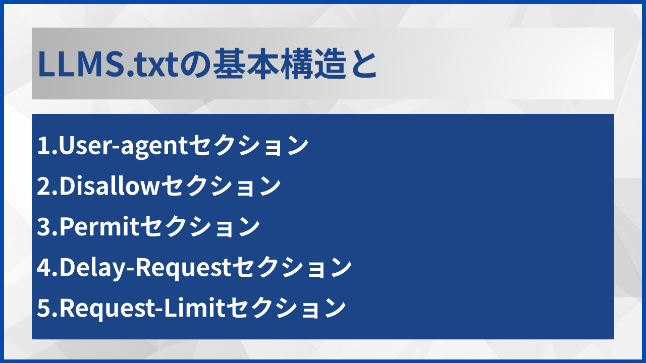 LLMS.txtの基本構造と