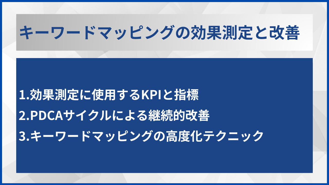 キーワードマッピングの効果測定と改善