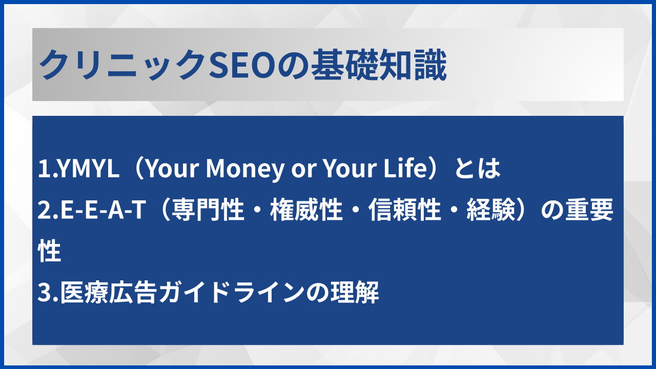 クリニックSEOの基礎知識