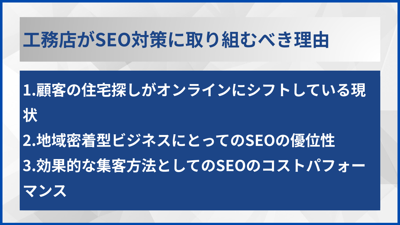 工務店がSEO対策に取り組むべき理由