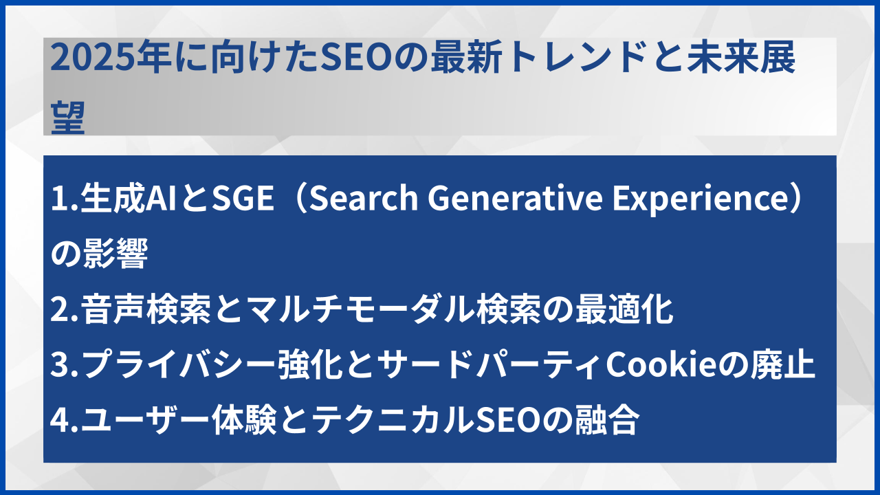 2025年に向けたSEOの最新トレンドと未来展望
