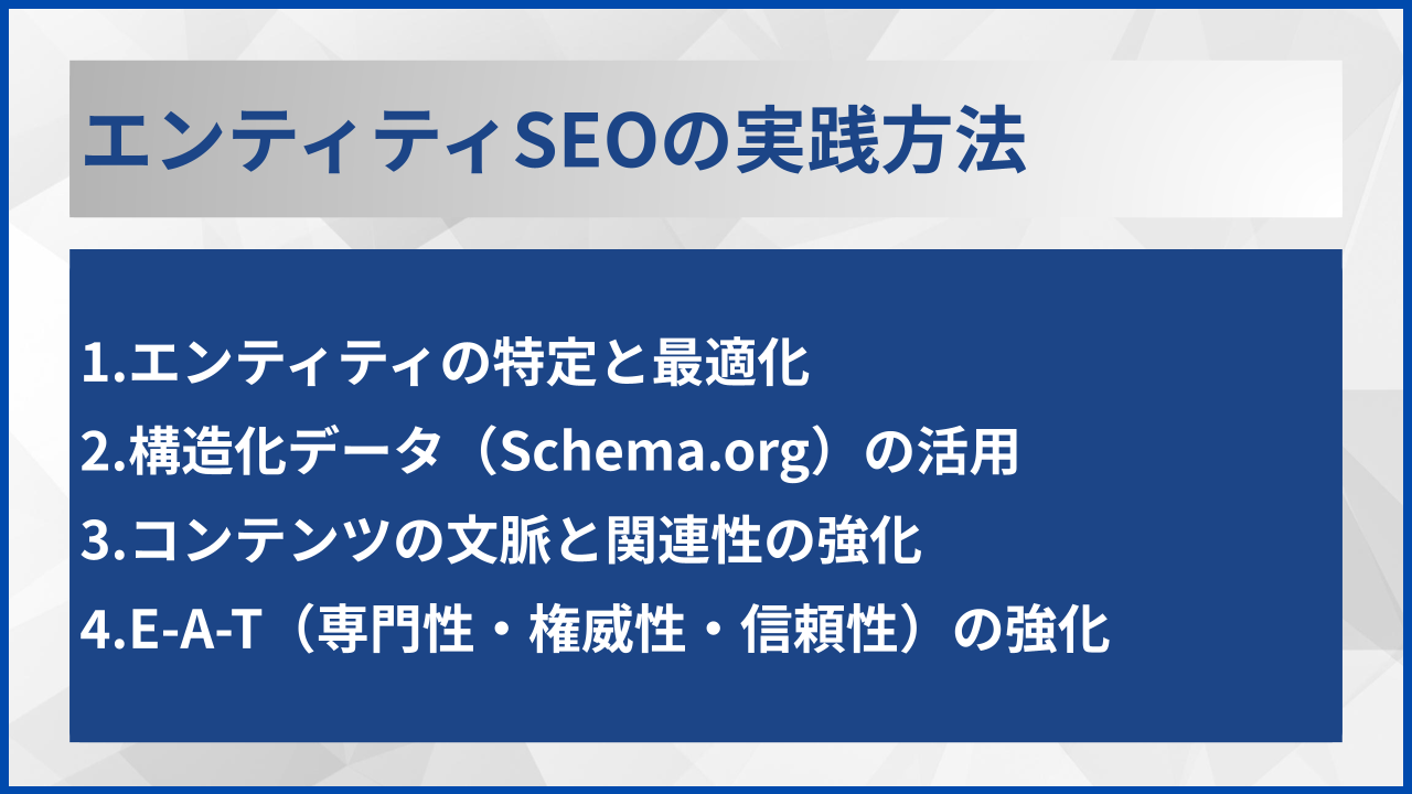 エンティティSEOの実践方法