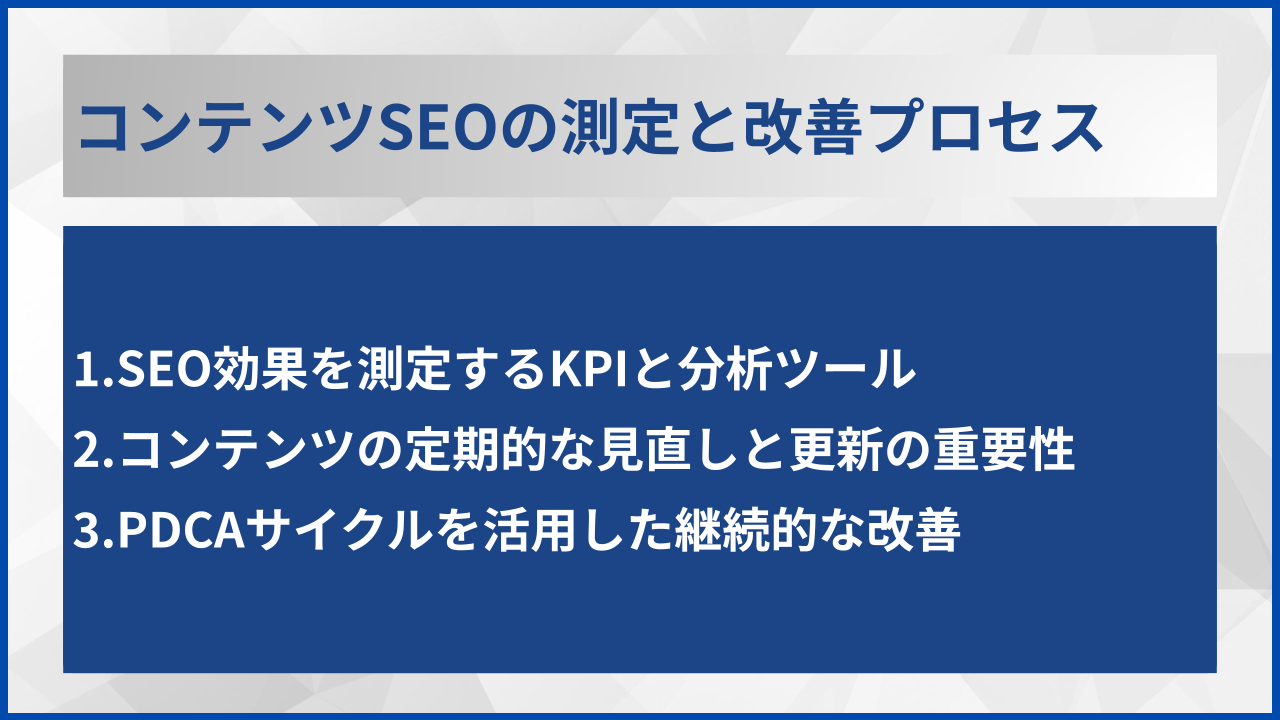 コンテンツSEOの測定と改善プロセス