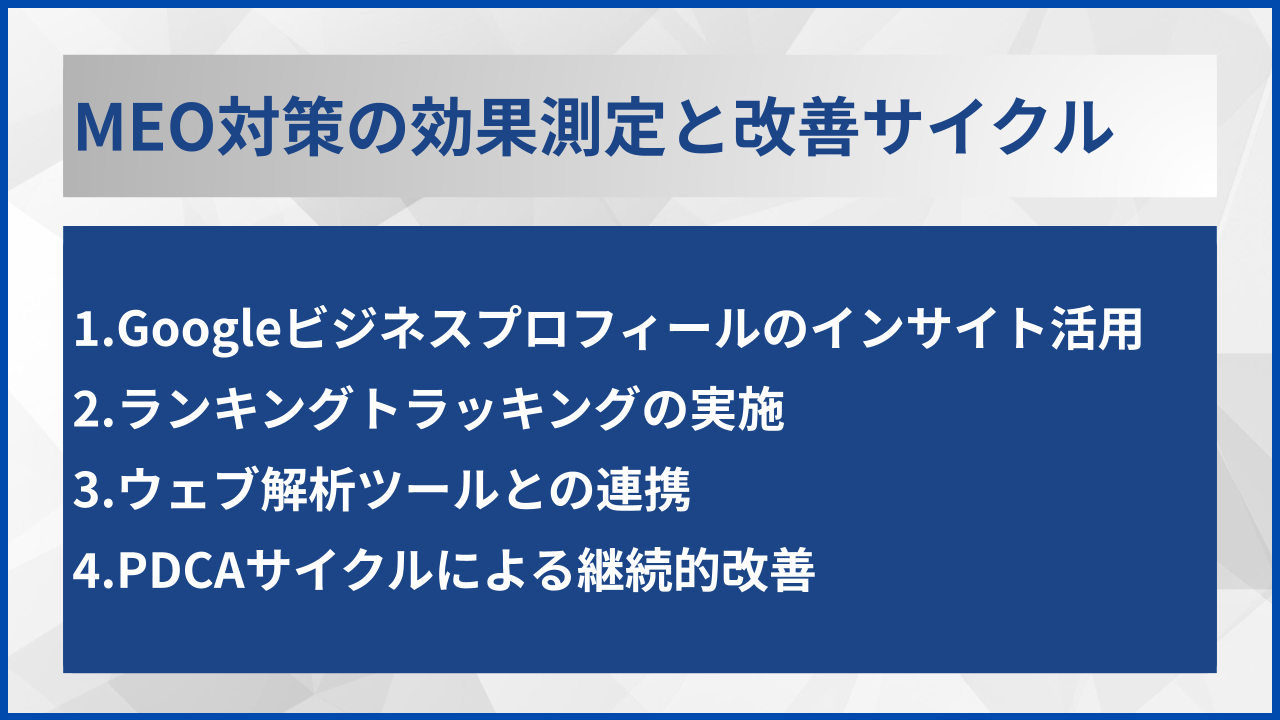 MEO対策の効果測定と改善サイクル