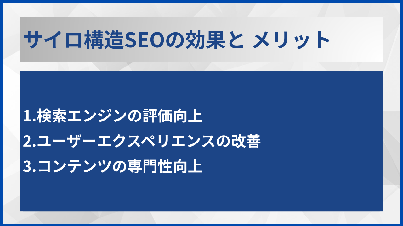 サイロ構造SEOの効果と メリット