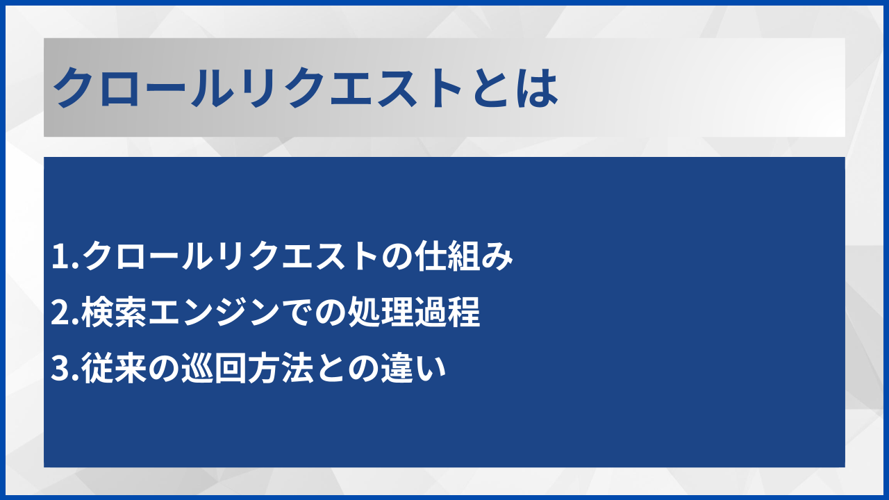 クロールリクエストとは