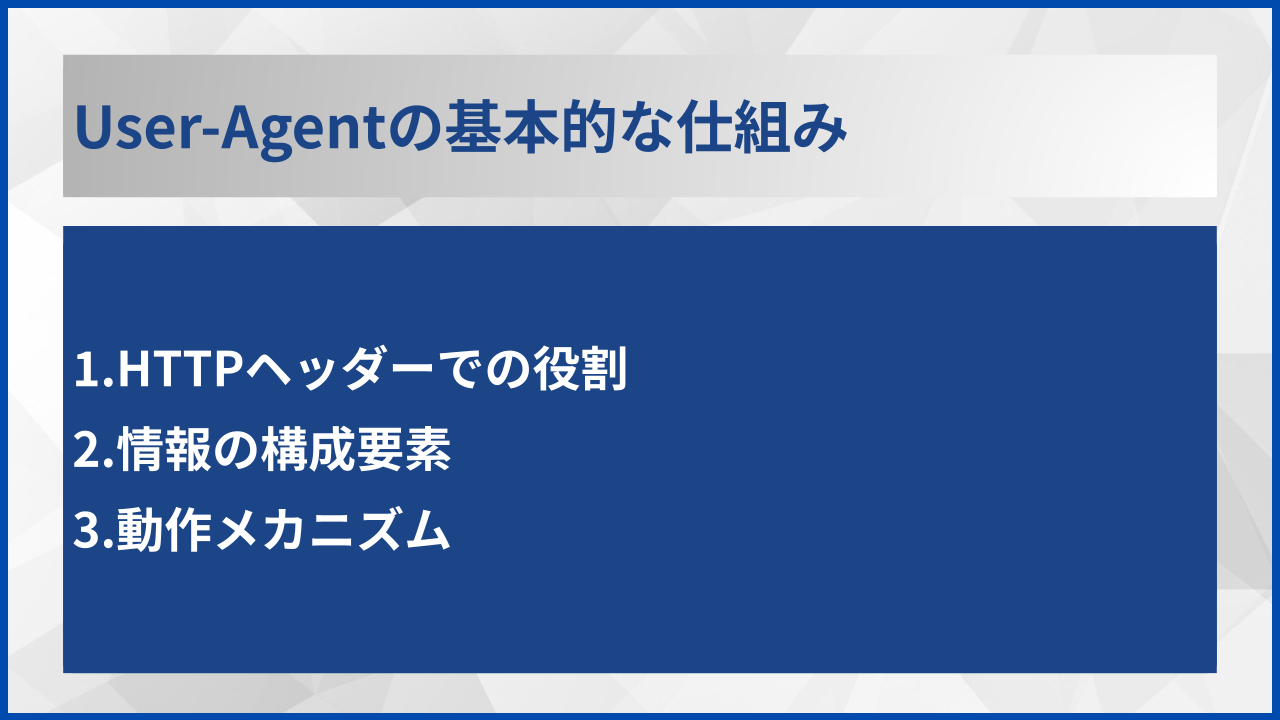 User-Agentの基本的な仕組み
