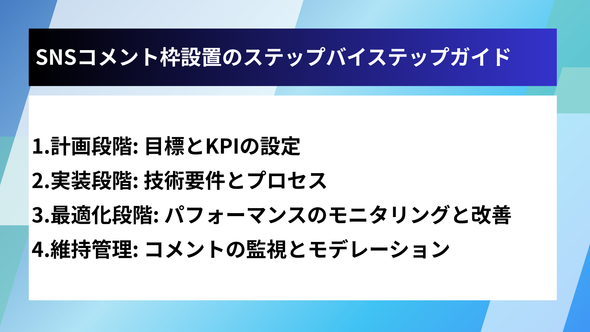 SNSコメント枠設置のステップバイステップガイド