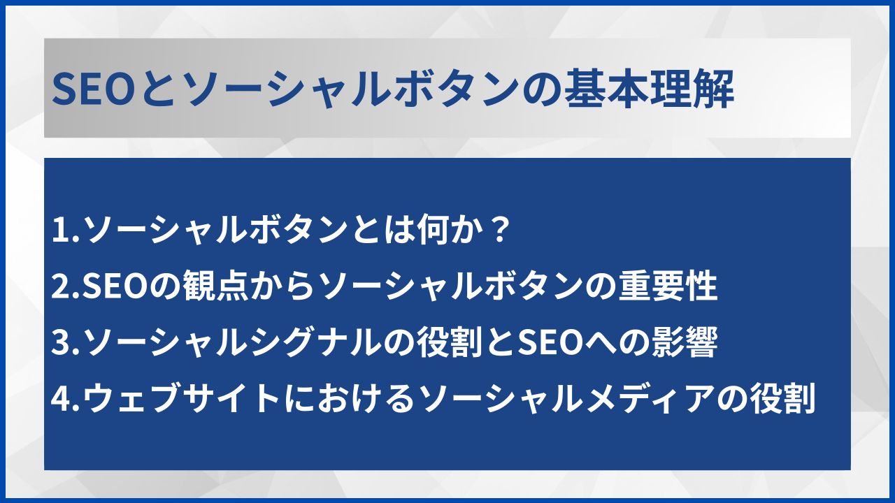 SEOとソーシャルボタンの基本理解