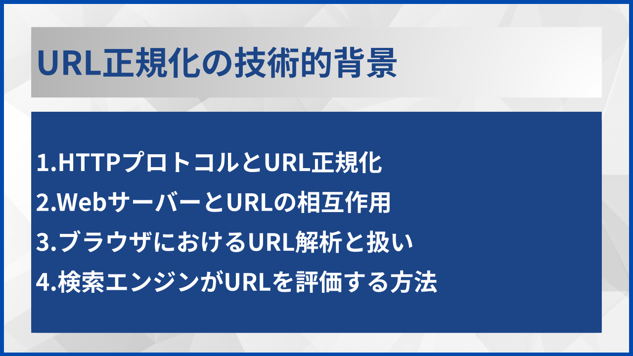 URL正規化の技術的背景