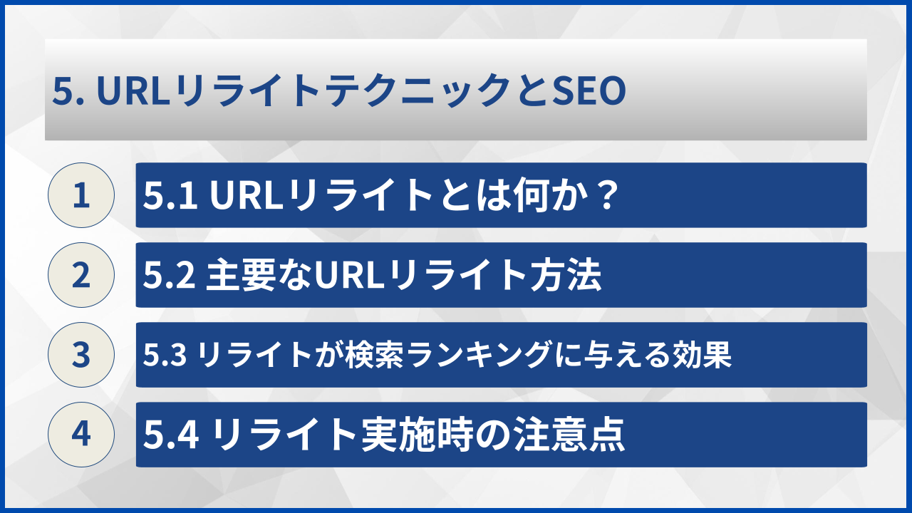 5. URLリライトテクニックとSEO