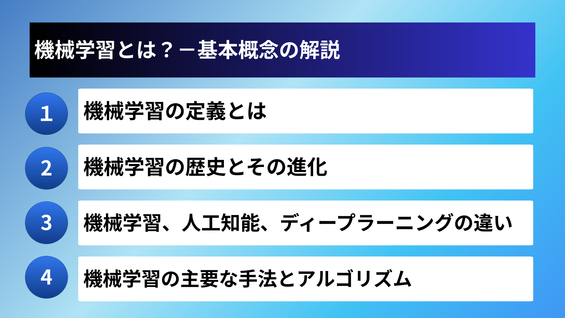 機械学習とは？－基本概念の解説