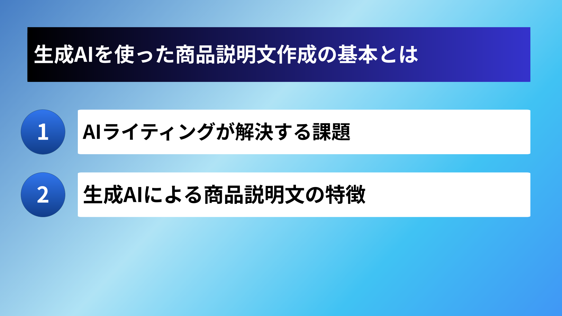 生成AIを使った商品説明文作成の基本とは