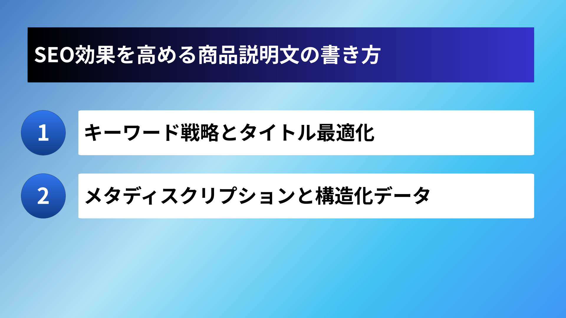 SEO効果を高める商品説明文の書き方