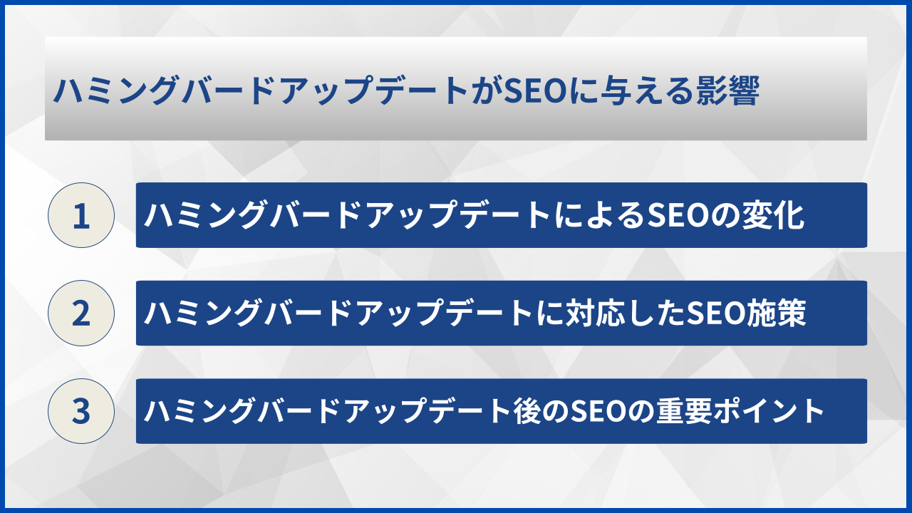 ハミングバードアップデートがSEOに与える影響