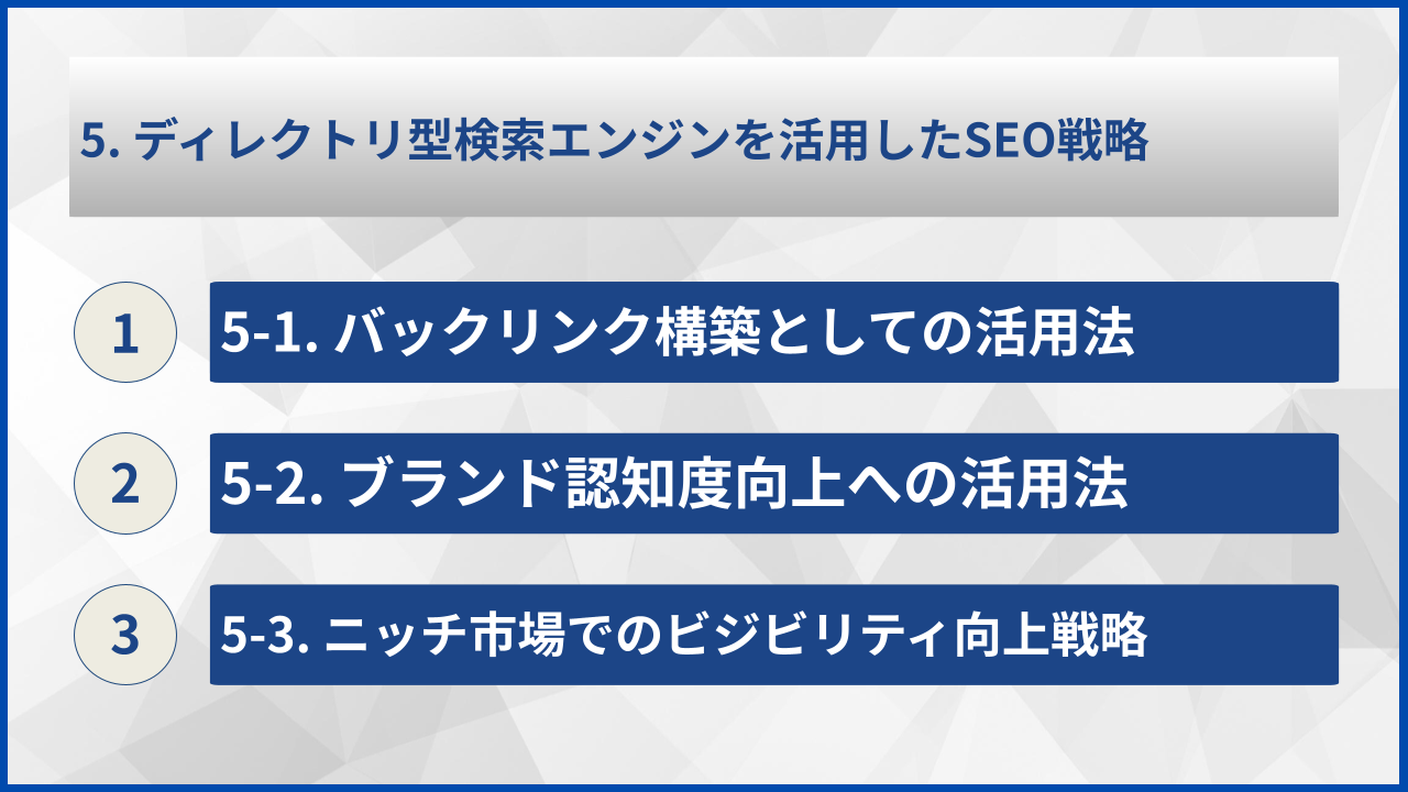 5. ディレクトリ型検索エンジンを活用したSEO戦略