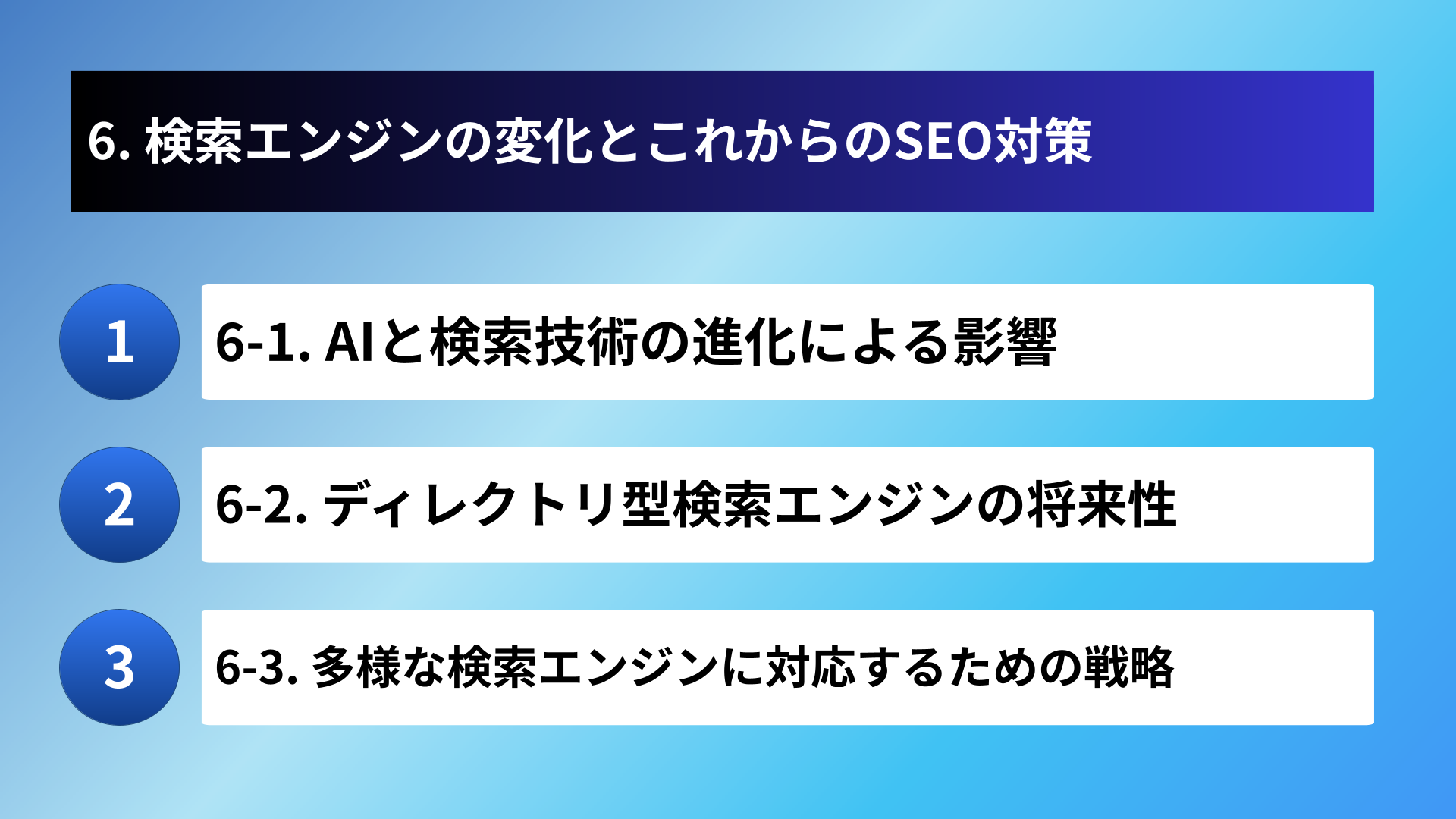 6. 検索エンジンの変化とこれからのSEO対策