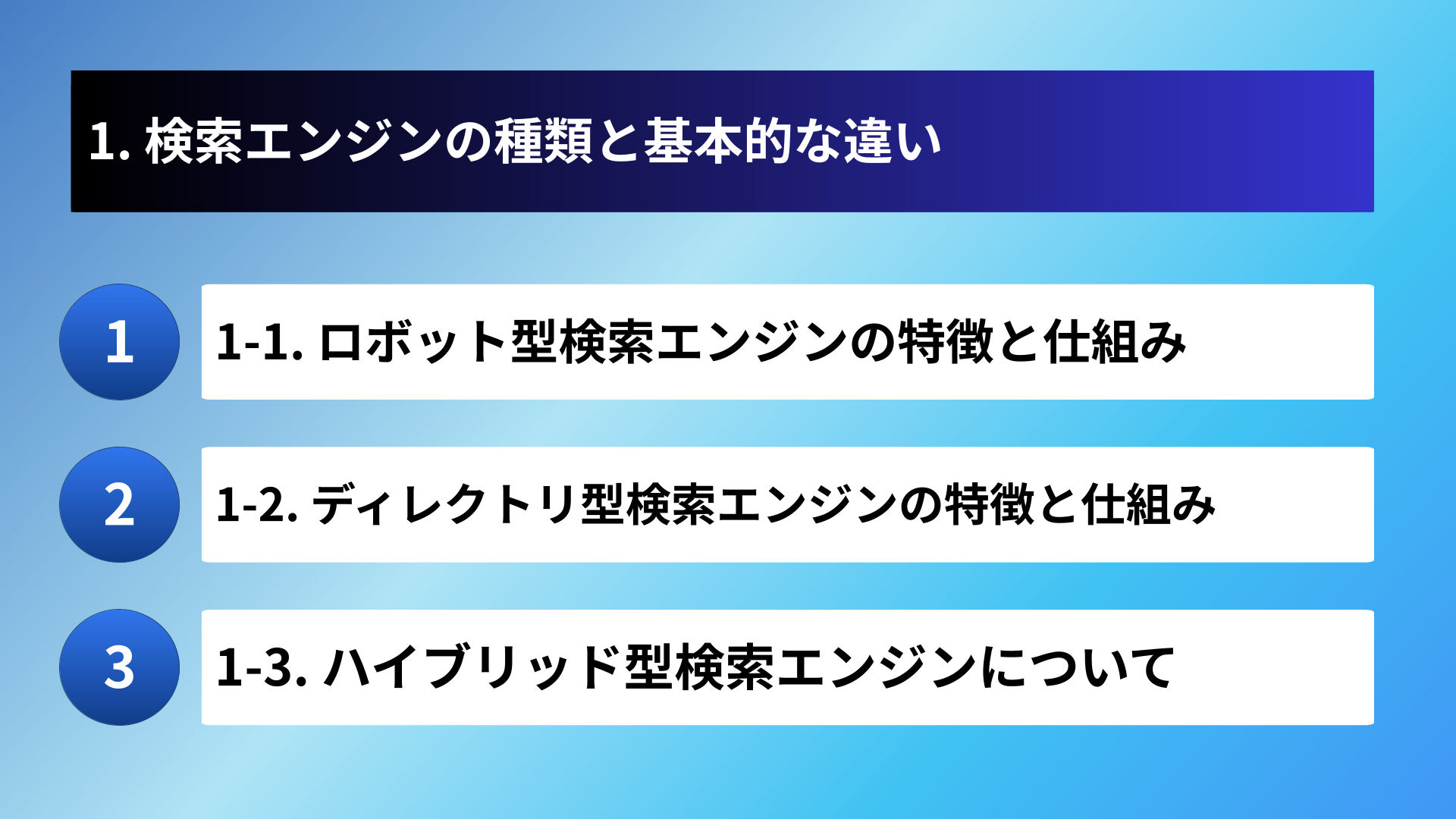 1. 検索エンジンの種類と基本的な違い