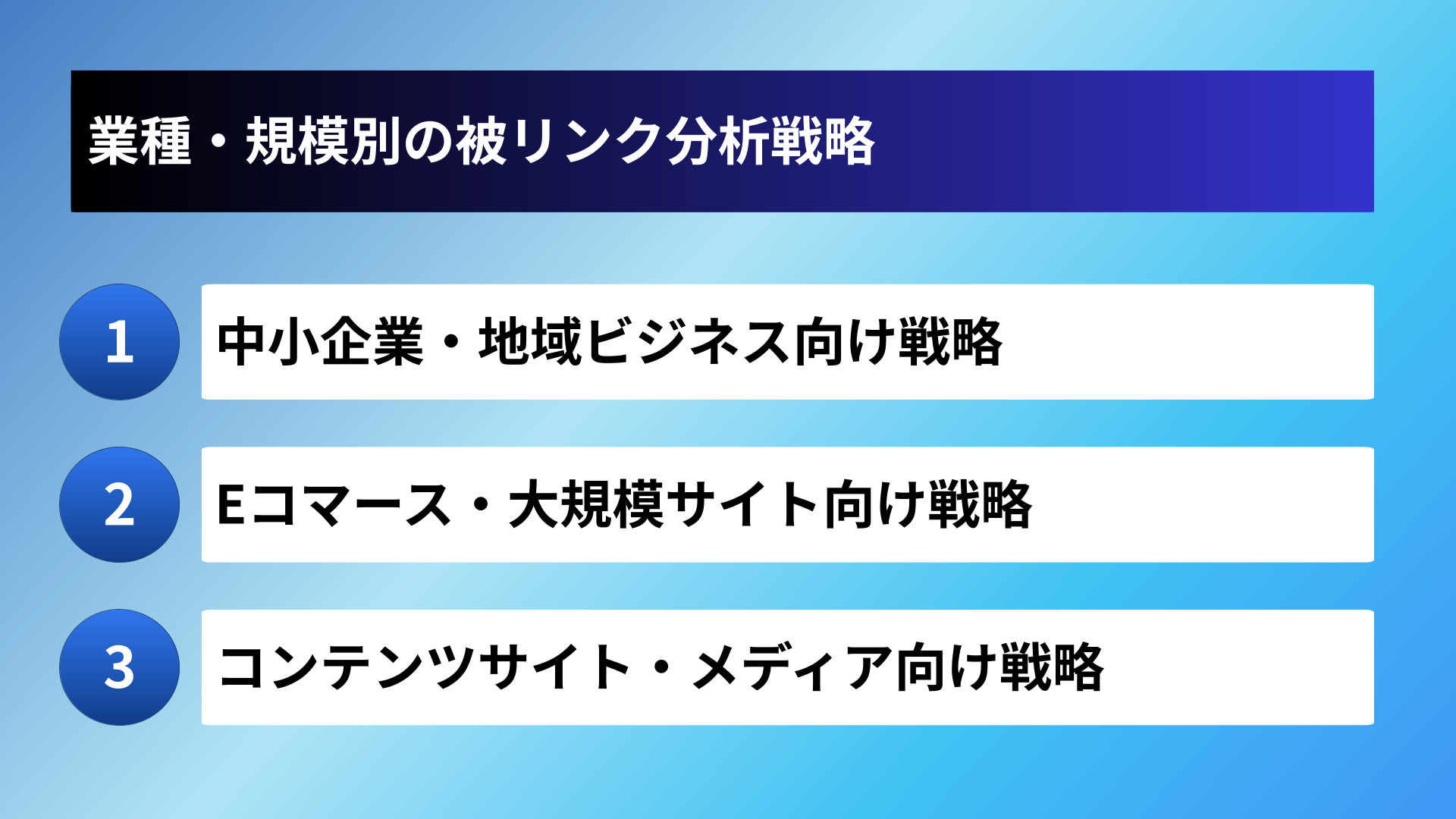 業種・規模別の被リンク分析戦略