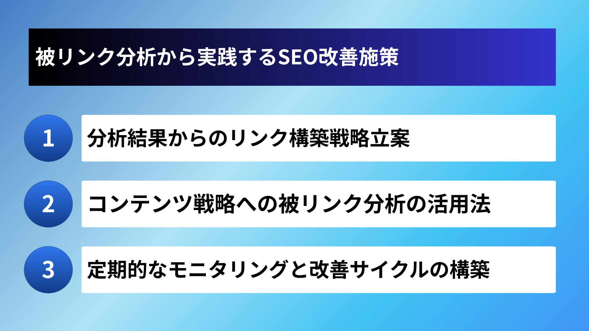 被リンク分析から実践するSEO改善施策