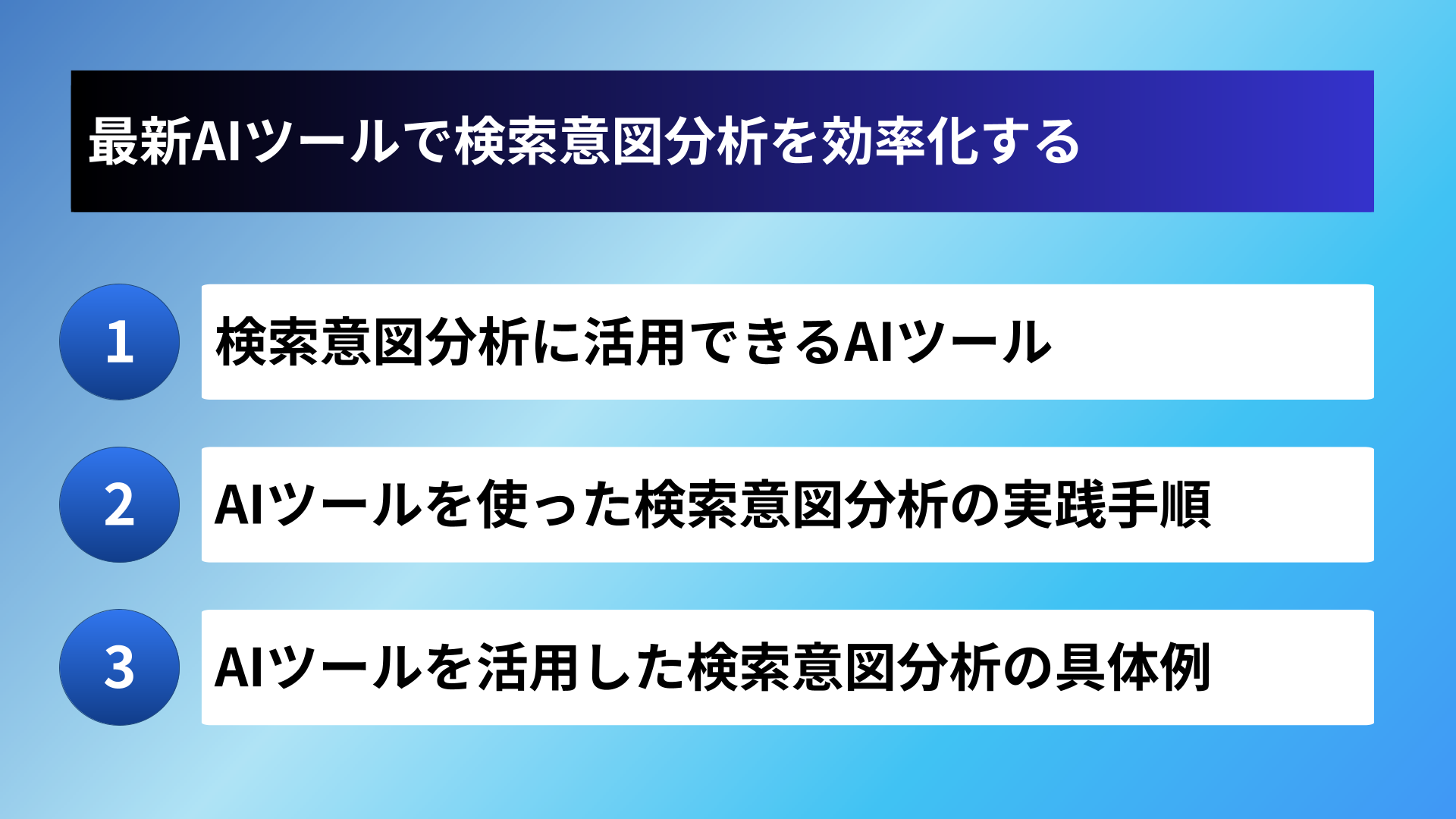 最新AIツールで検索意図分析を効率化する