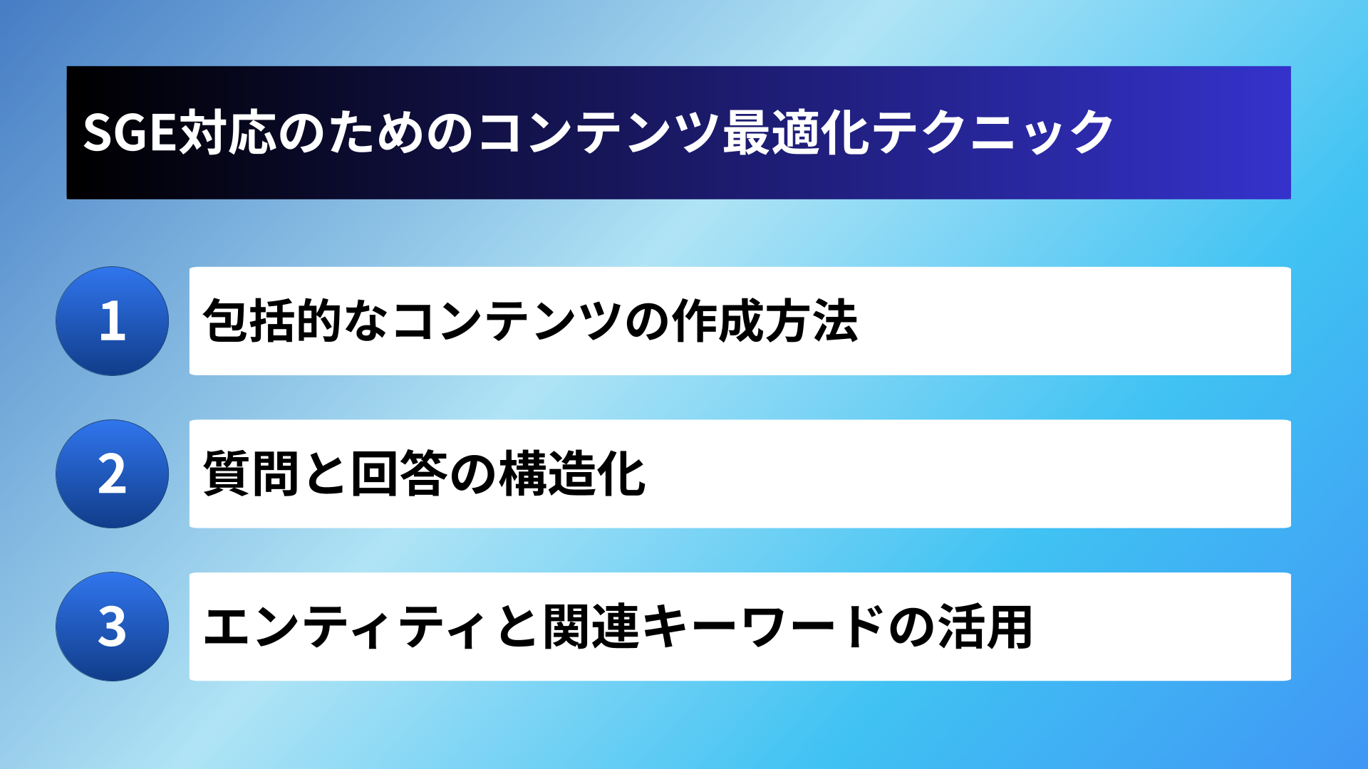 SGE対応のためのコンテンツ最適化テクニック