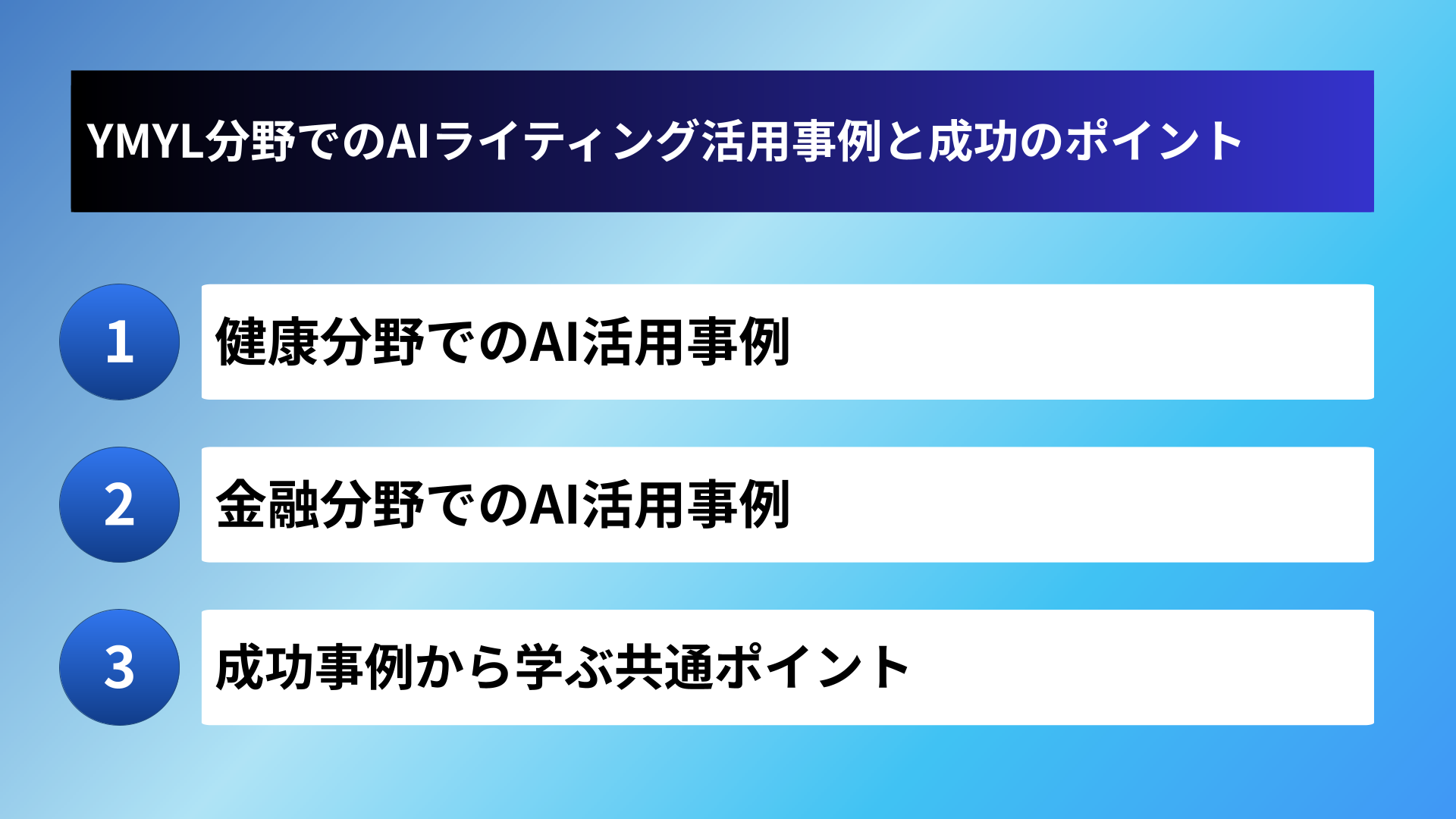 YMYL分野でのAIライティング活用事例と成功のポイント