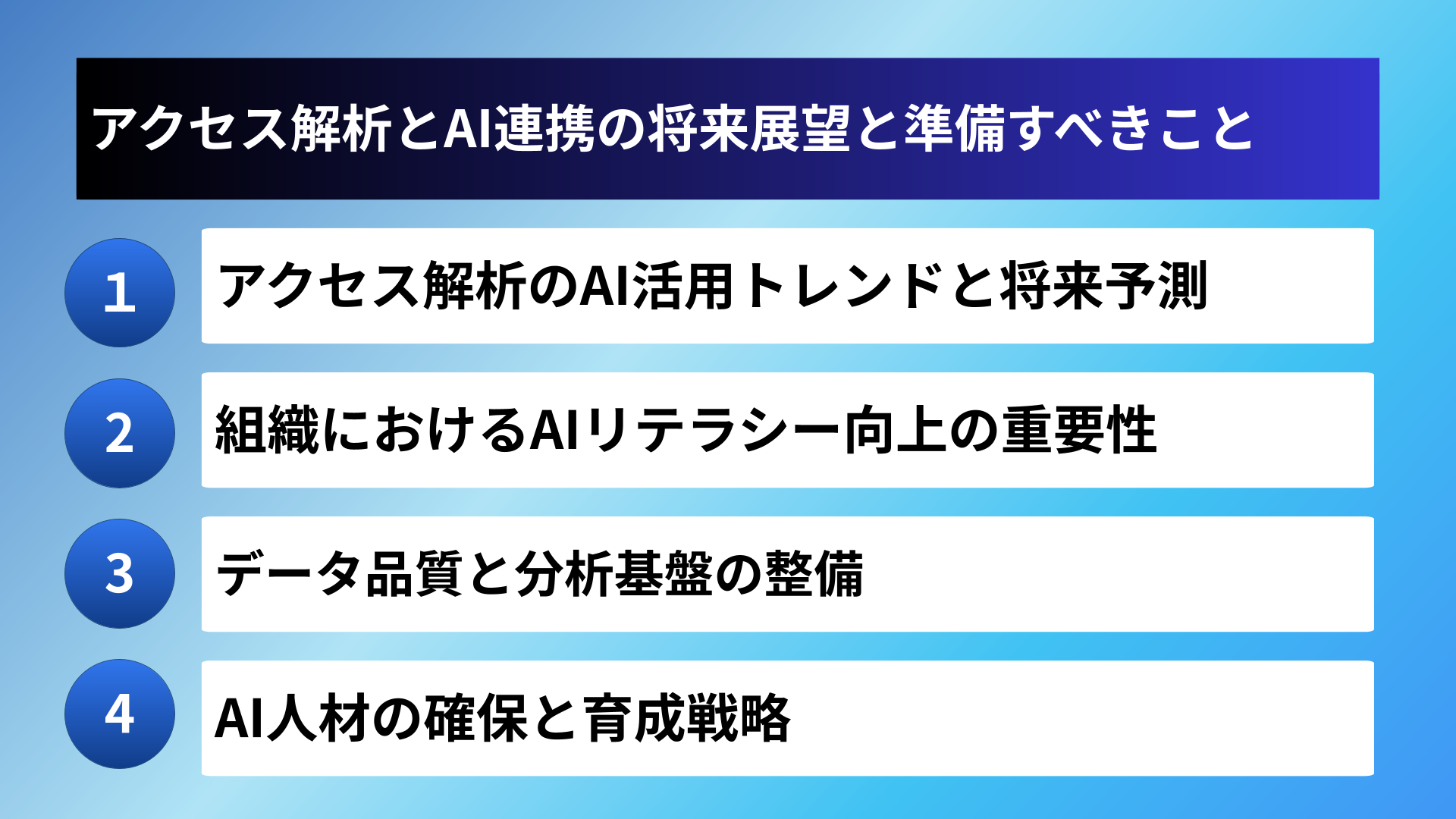 アクセス解析とAI連携の将来展望と準備すべきこと