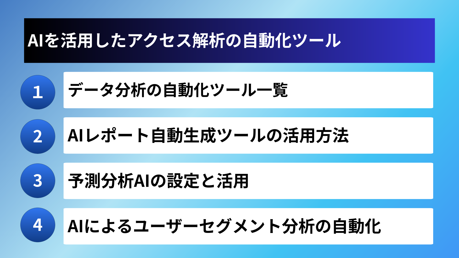 AIを活用したアクセス解析の自動化ツール