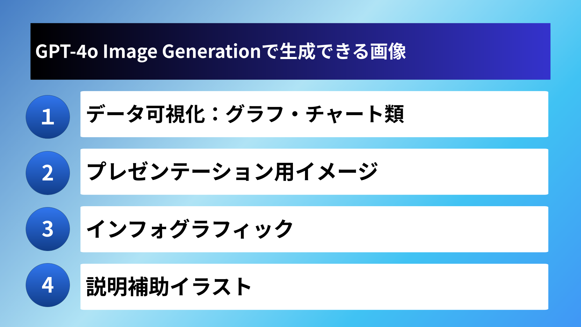 GPT-4o Image Generationで生成できる画像