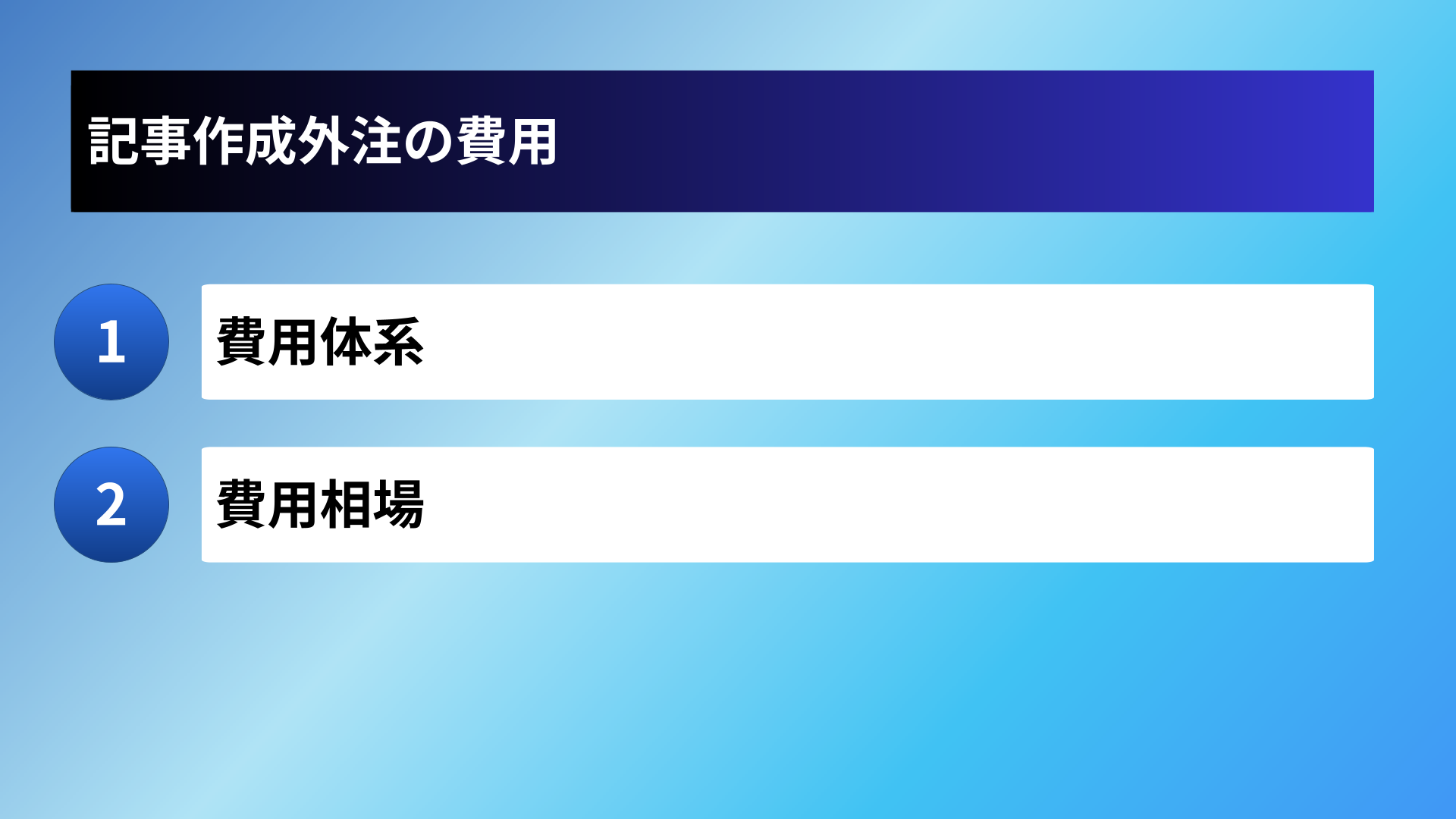 記事作成外注の費用