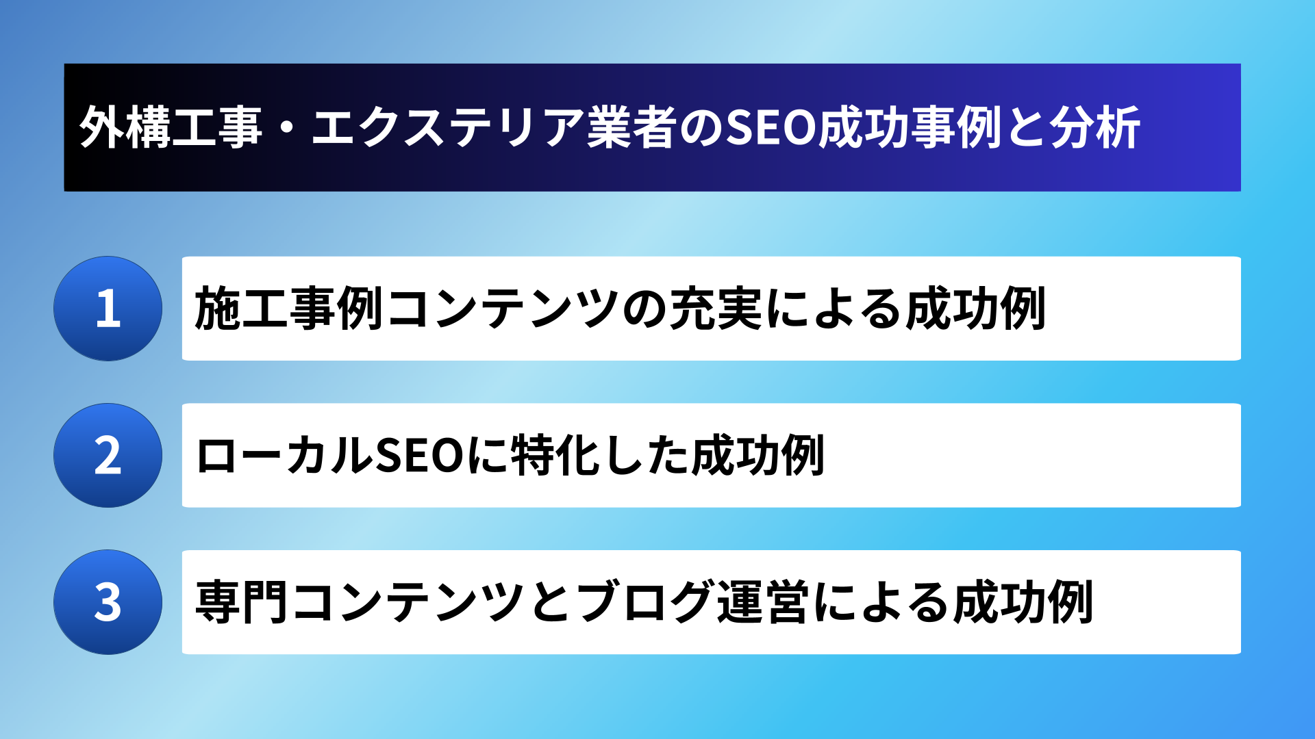 外構工事・エクステリア業者のSEO成功事例と分析