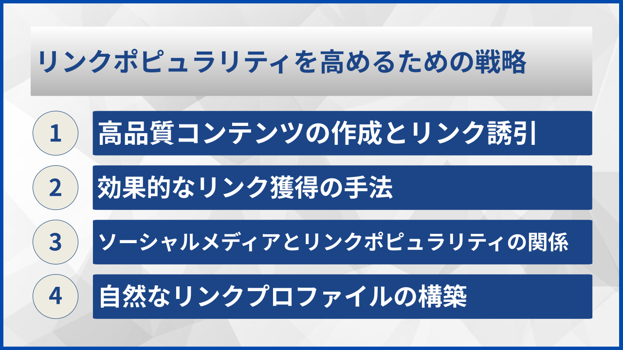 リンクポピュラリティを高めるための戦略