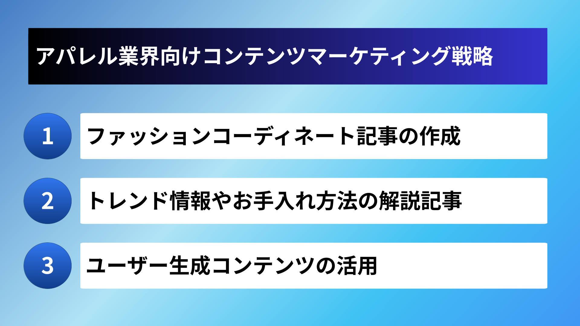 アパレル業界向けコンテンツマーケティング戦略