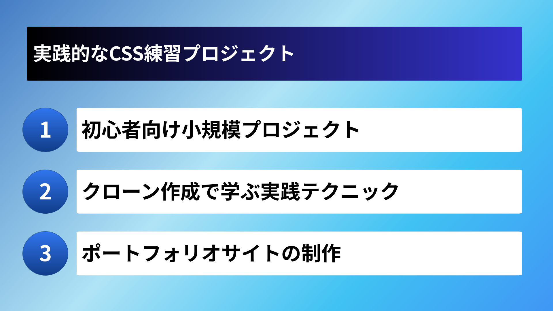 実践的なCSS練習プロジェクト