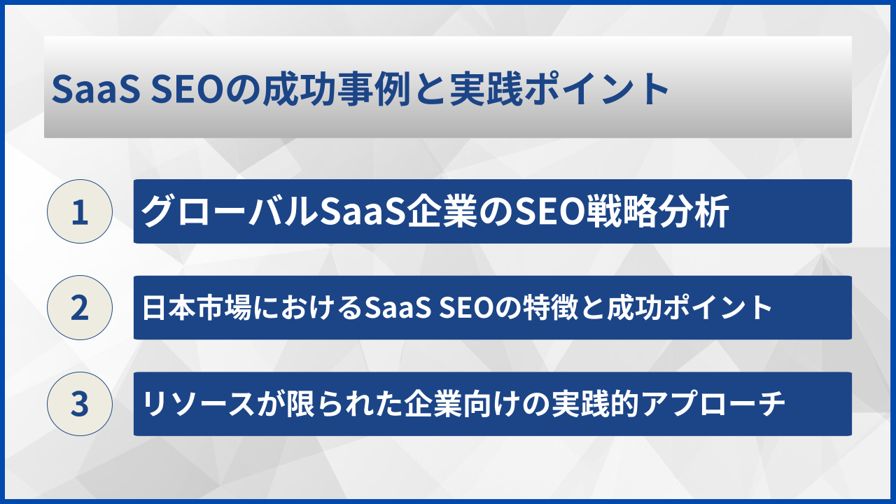 SaaS SEOの成功事例と実践ポイント