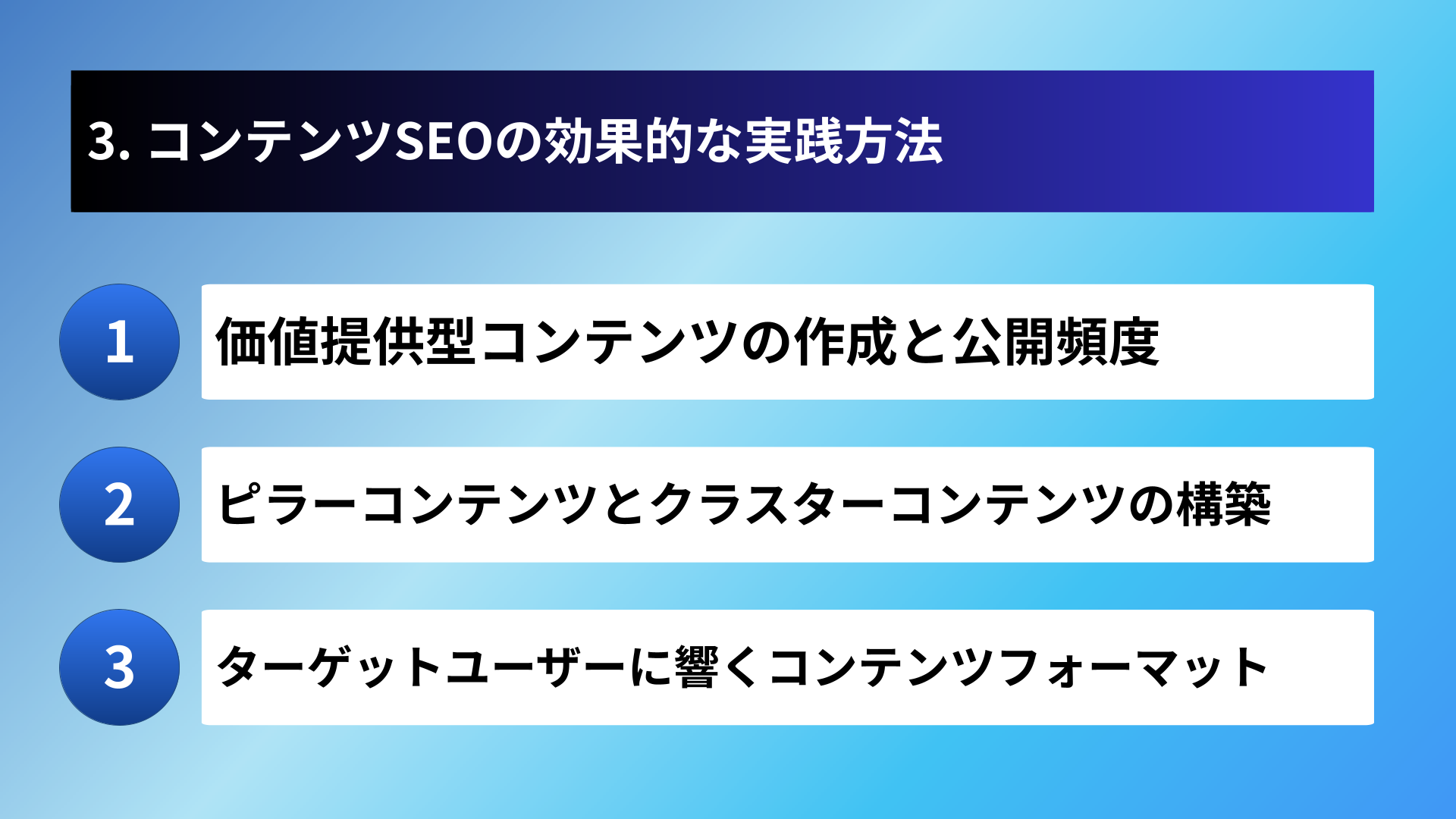 3. コンテンツSEOの効果的な実践方法