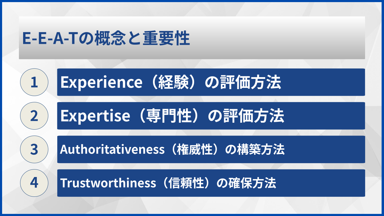 E-E-A-Tの概念と重要性