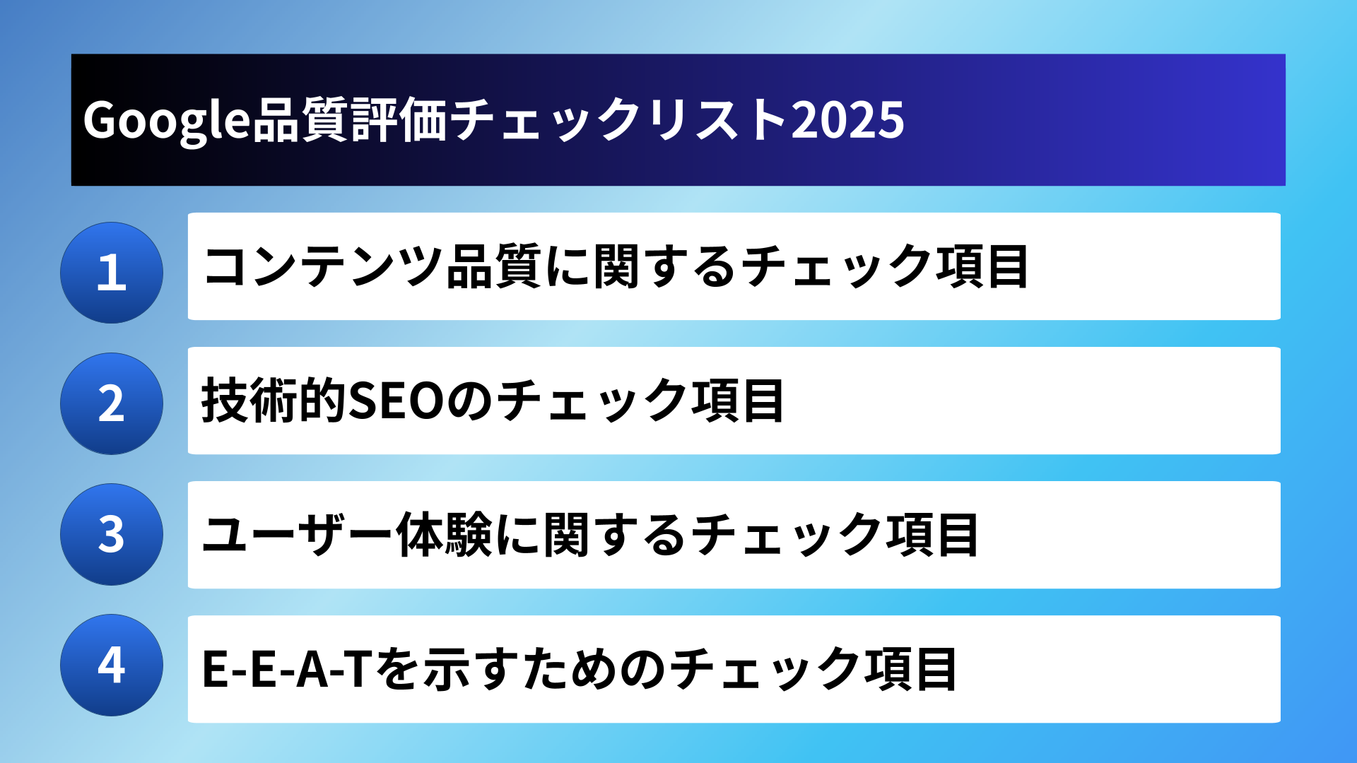 Google品質評価チェックリスト2025