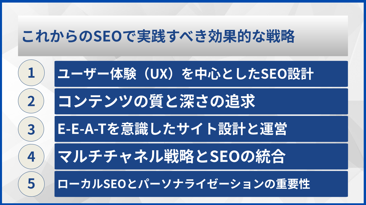 これからのSEOで実践すべき効果的な戦略