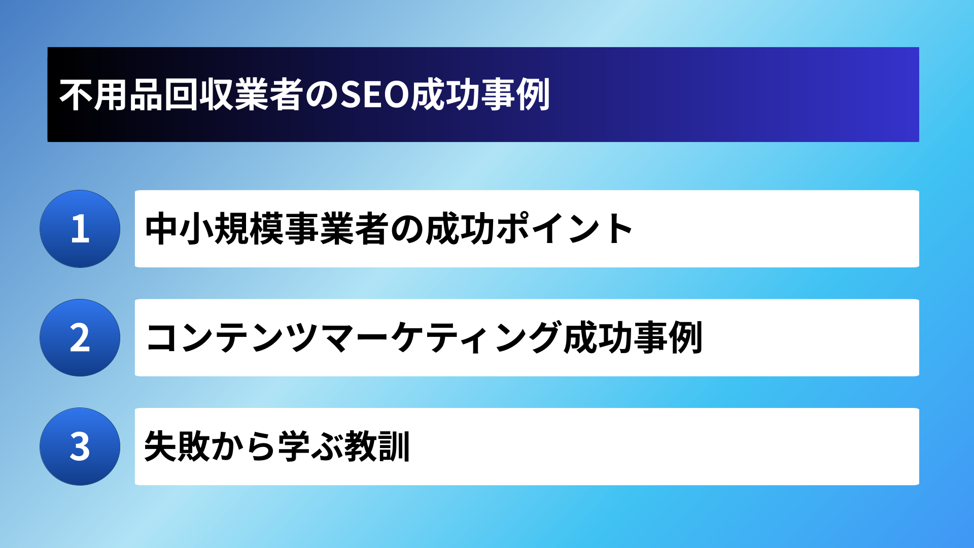 不用品回収業者のSEO成功事例