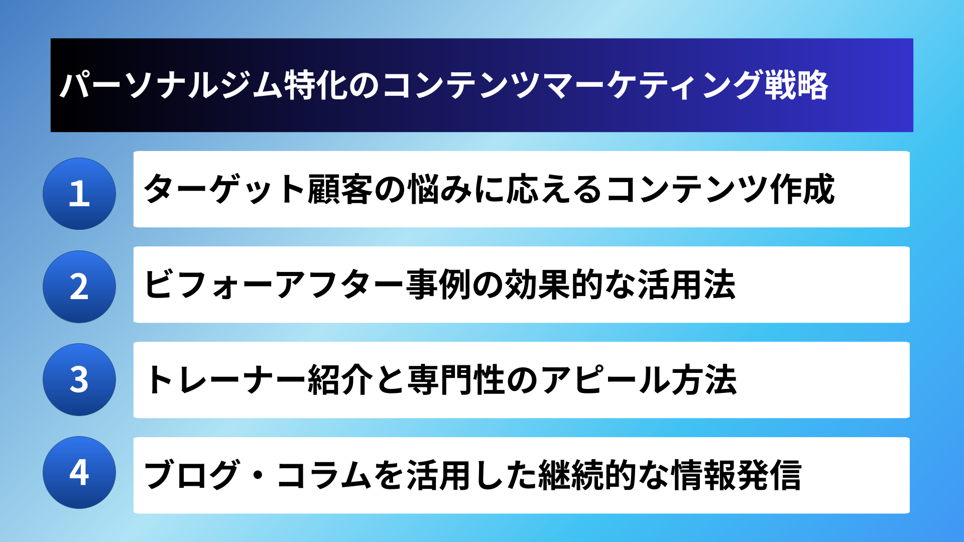 パーソナルジム特化のコンテンツマーケティング戦略