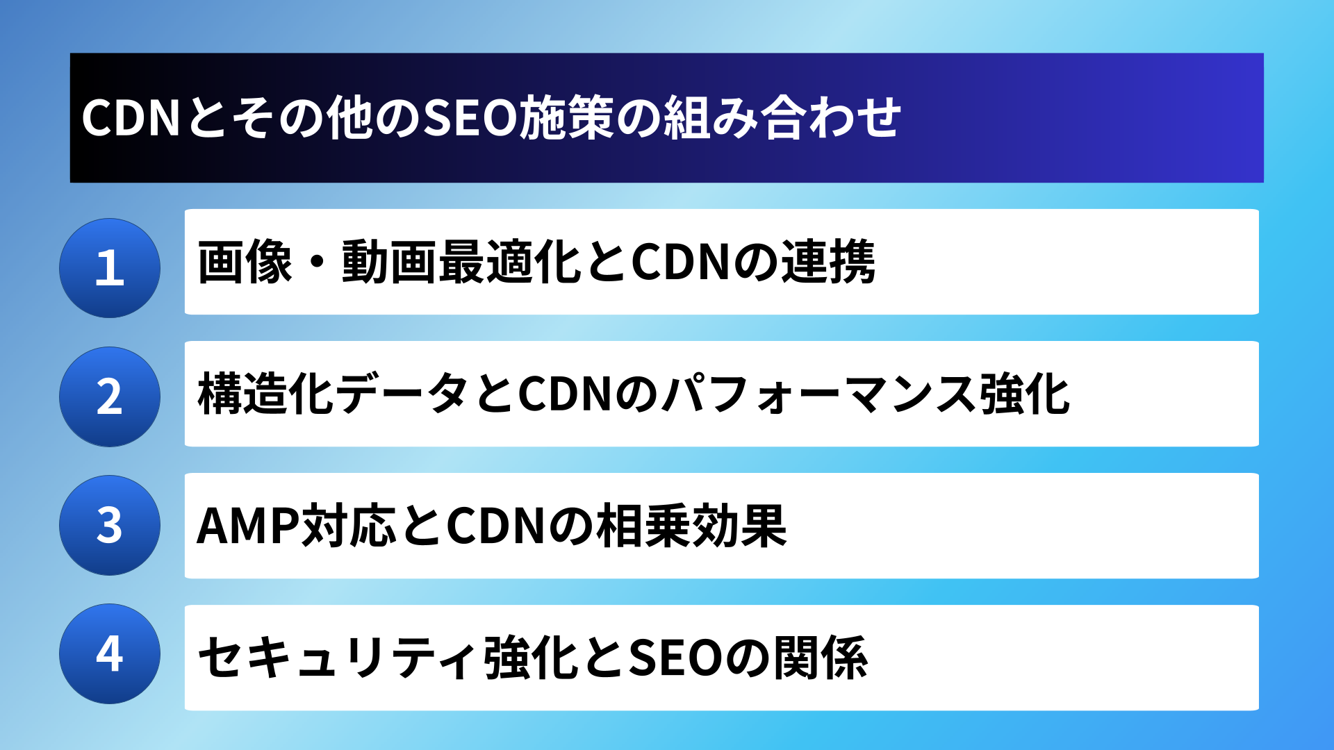 CDNとその他のSEO施策の組み合わせ