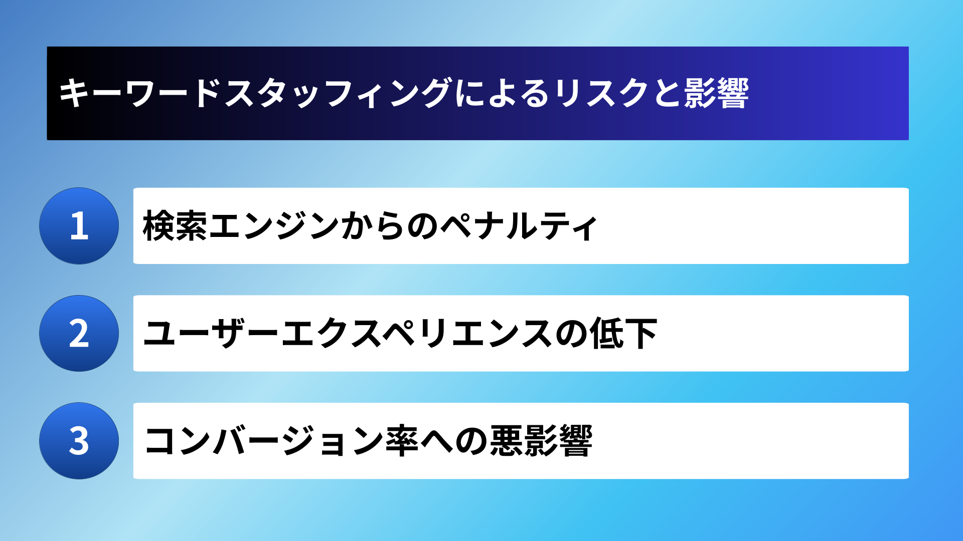 キーワードスタッフィングによるリスクと影響