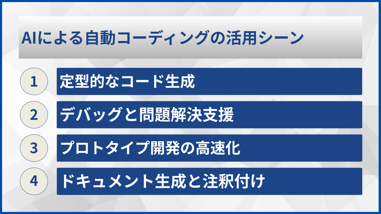AIによる自動コーディングの活用シーン