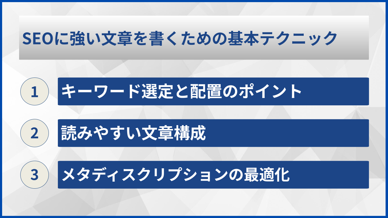 SEOに強い文章を書くための基本テクニック